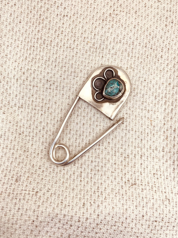 Turquoise Safety Pin 