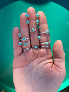 Tiny Turquoise Stack Ring