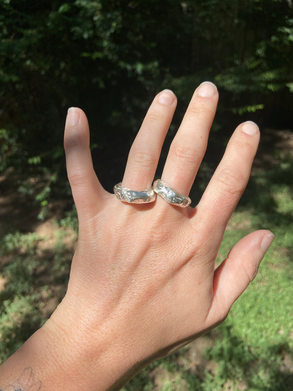 Silver Nugget Ring